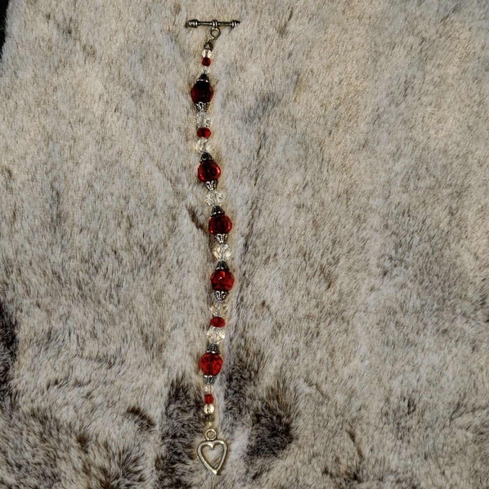 RED CRYSTAL  BRACELET - Picture 2 of 3
